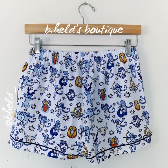 Roller Rabbit Monkey Horoscope Polo Pajamas in White Blue Size XS Brand New NWT - Picture 13 of 16